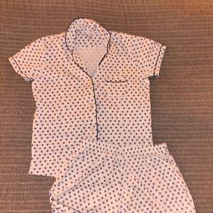 Roller Rabbit Blue Heart Pajama Set